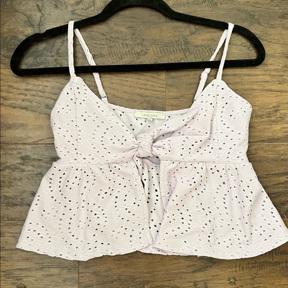 Light pink tied tank top. Size small